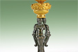 Paire de flambeaux en bronze